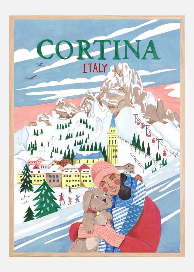 Travel Woman in Cortina Постер