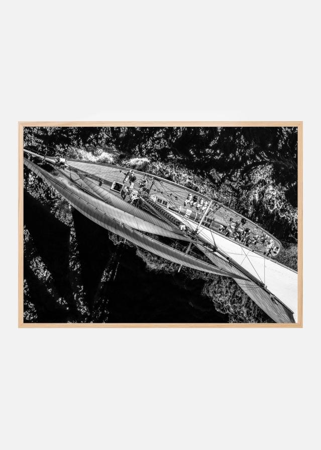 Above the racing ship Постер