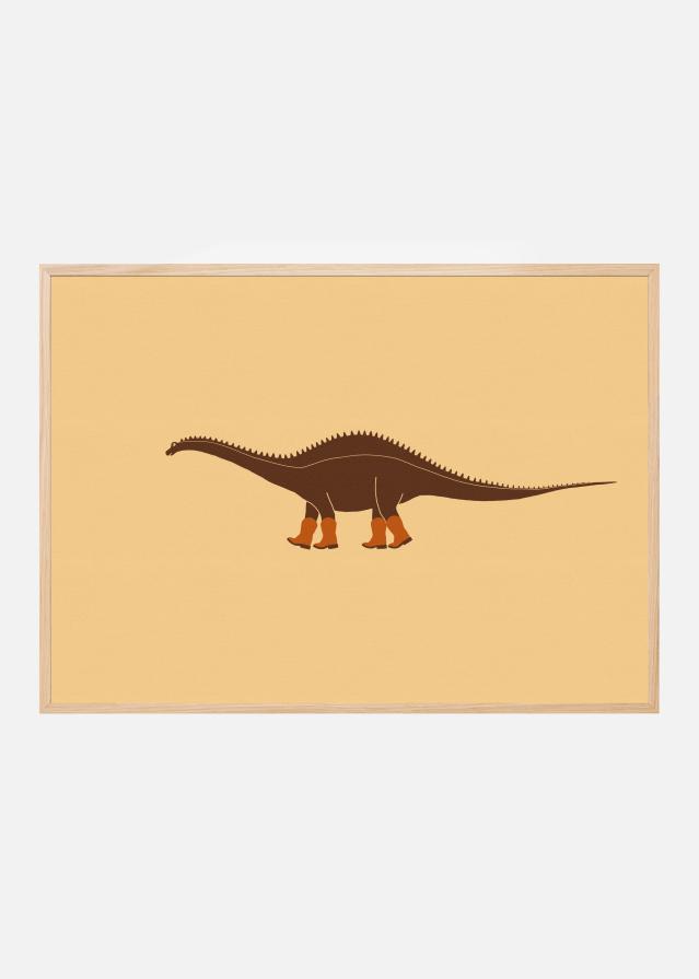 Rebbachisaurus Reba the Cowgirl Dinosaur Texture Постер