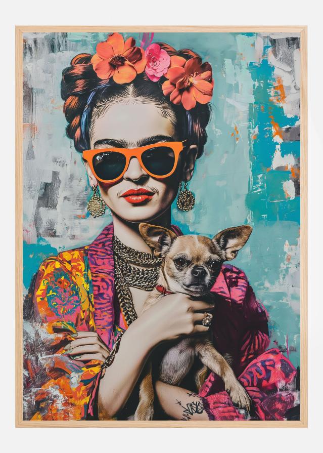 Frida Chihuahua Постер