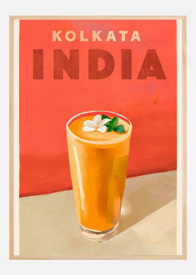 Travel Poster Cocktail Kolkata India Постер