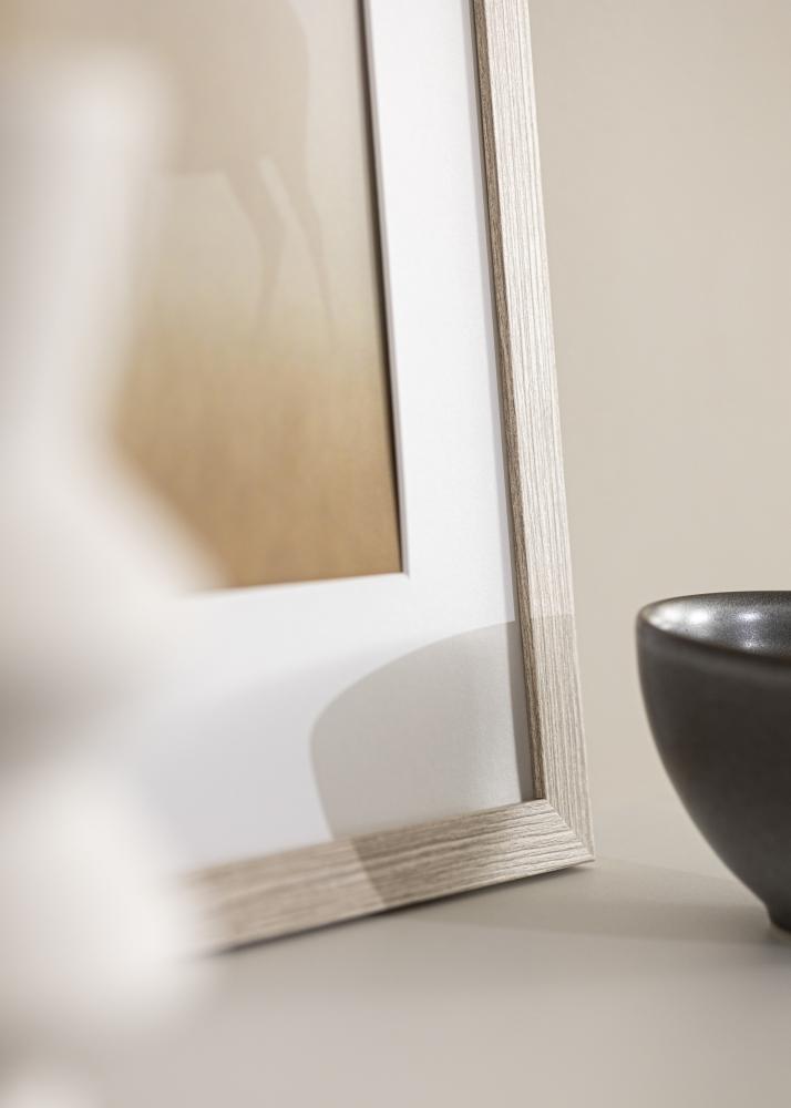 Рамка Stilren Сив Дъб 30x40 cm - Паспарту Бяло 20x28 cm