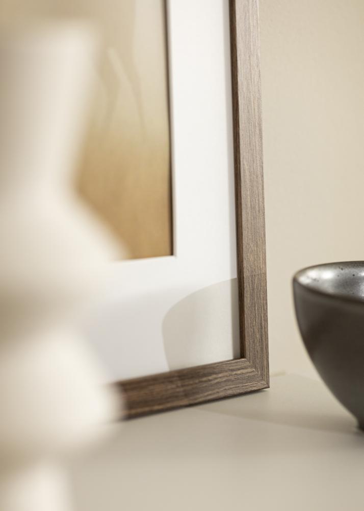 Рамка Stilren студено кафяво 40x60 cm - Паспарту Бяло 30x50 cm