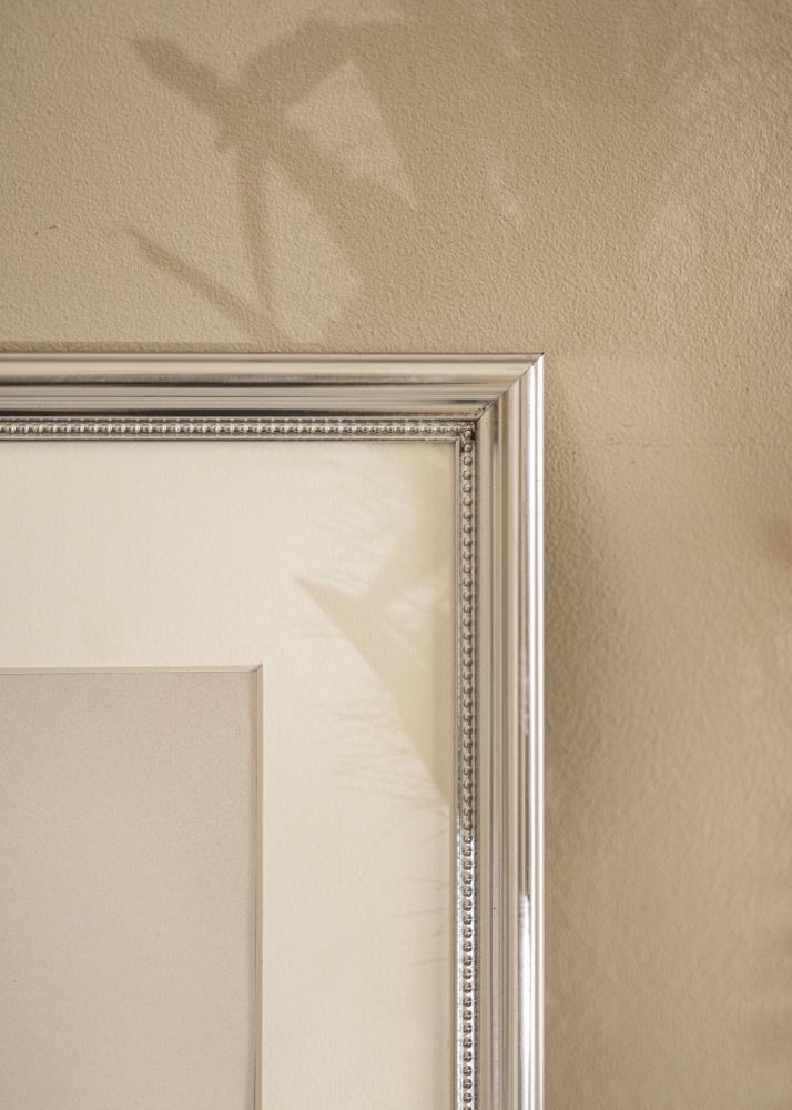 Рамка Gala Сребро 50x70 cm - Паспарту Бяло 39x60 cm