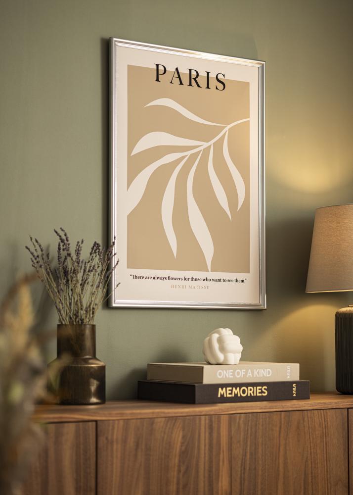 Рамка Gala Сребро 50x70 cm - Паспарту Бяло 39x60 cm