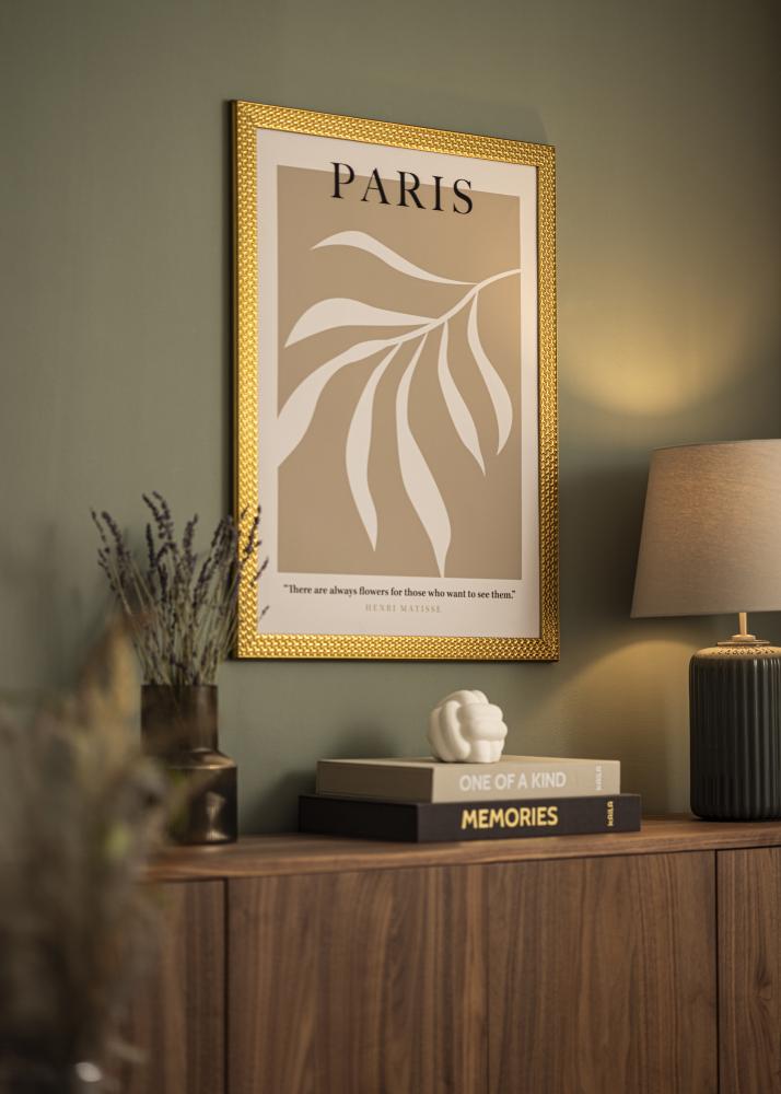 Рамка Grace злато 40x50 cm - Паспарту Бяло 11x15 inches