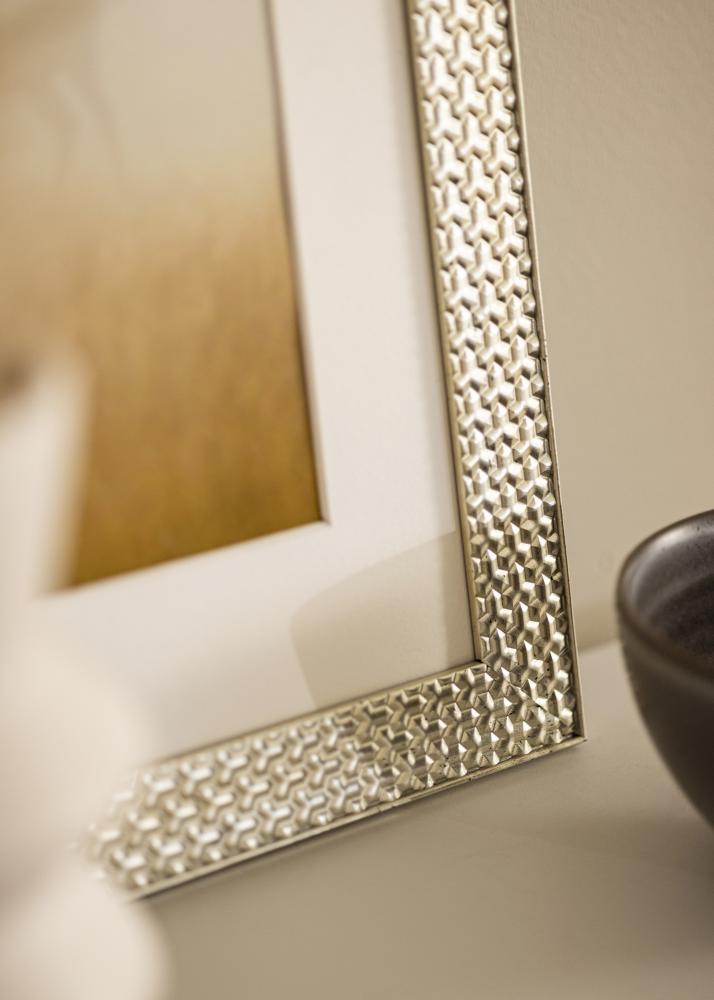 Рамка Grace Сребро 30x40 cm - Паспарту Бяло 22x32 cm