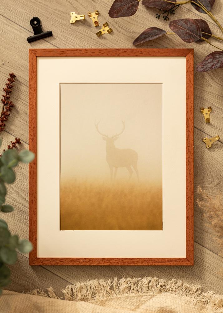 Рамка Ares Череша 40x50 cm - Паспарту Бяло 31,5x40 cm