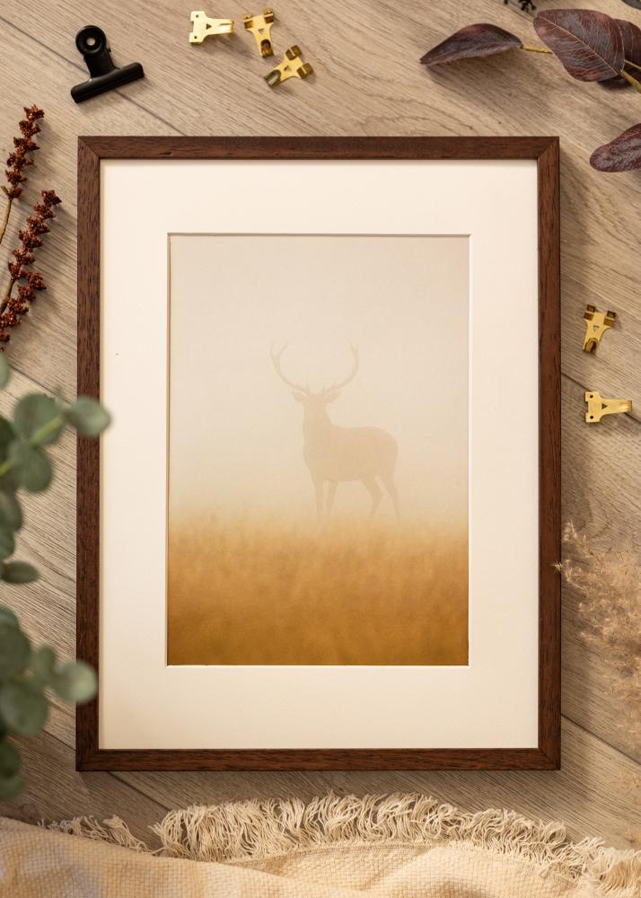 Рамка Ares Teak 40х60 cm - Паспарту Бяло 25х50 cm