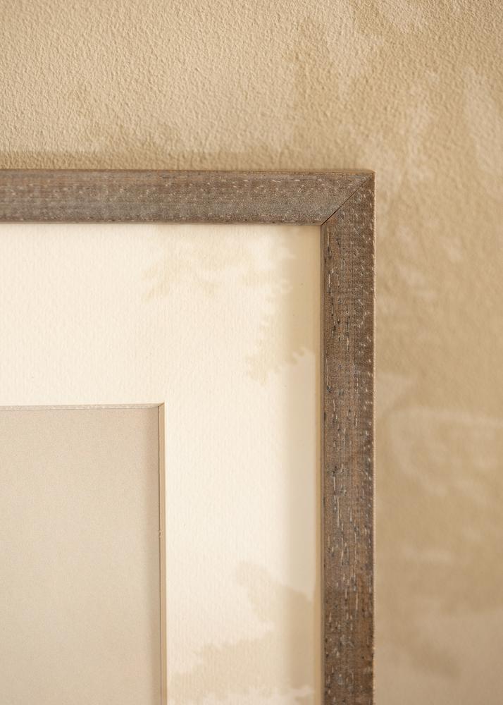 Рамка Ares сиво 30x40 cm - Паспарту Бяло 21x29.7 cm