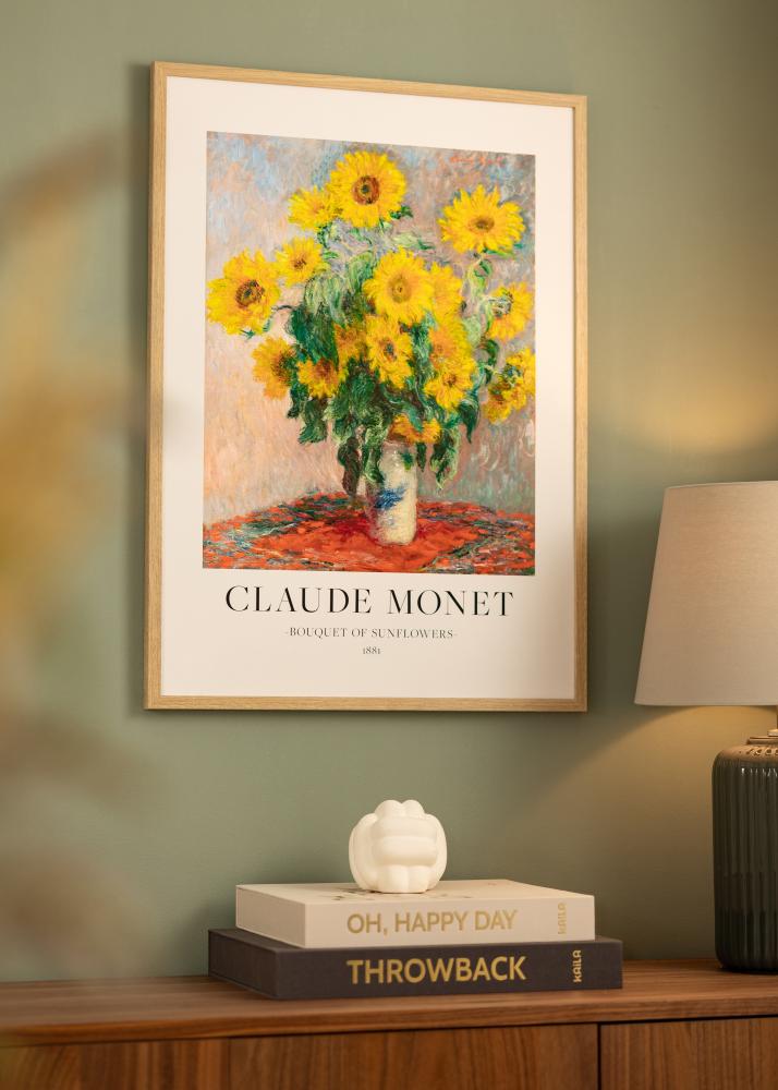 Рамка Ares Естествено Дъб 50x70 cm - Паспарту Бяло 15x23 inches