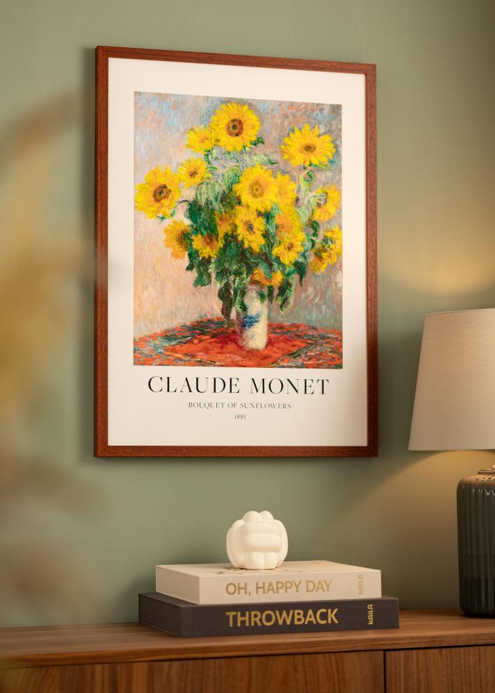 Рамка Hermes Череша 40х40 cm - Паспарту Бяло 27х27 cm