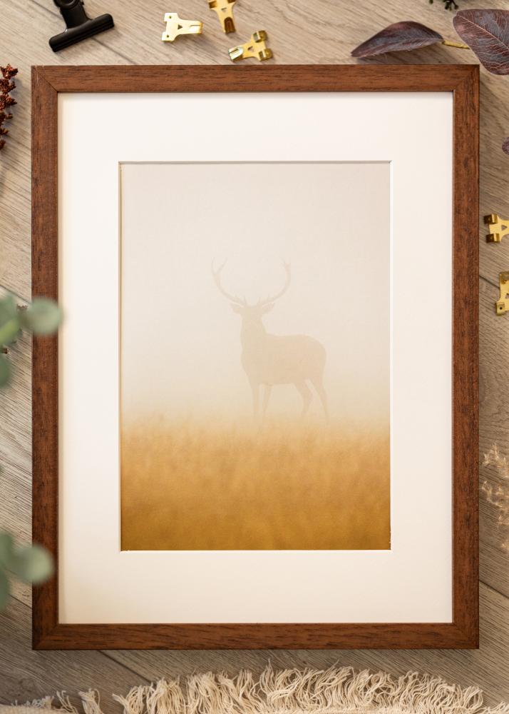 Рамка Hermes Teak 40x50 cm - Паспарту Бяло 29,7x42 cm