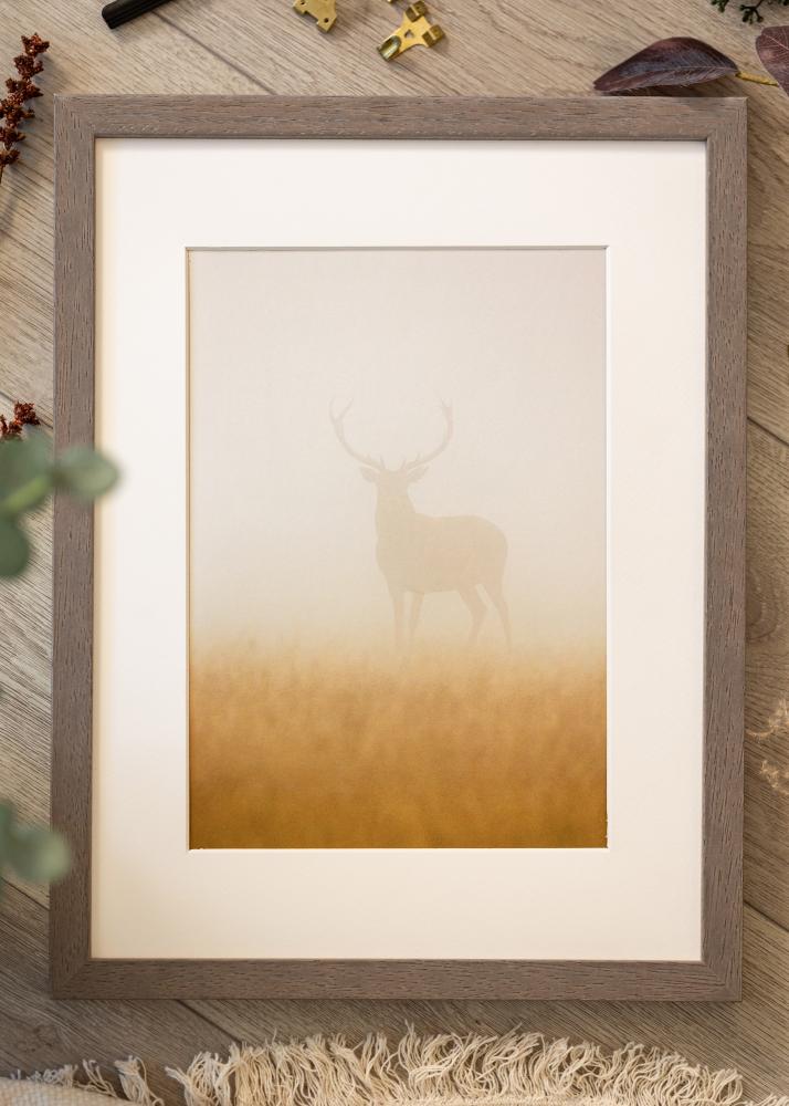 Рамка Hermes сиво 60x60 cm - Паспарту Бяло 50x50 cm