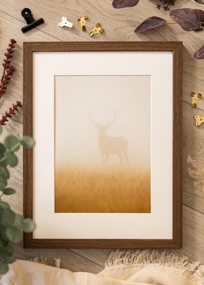 Рамка Hermes Орех 60х70 cm - Паспарту Бяло 50х56 cm