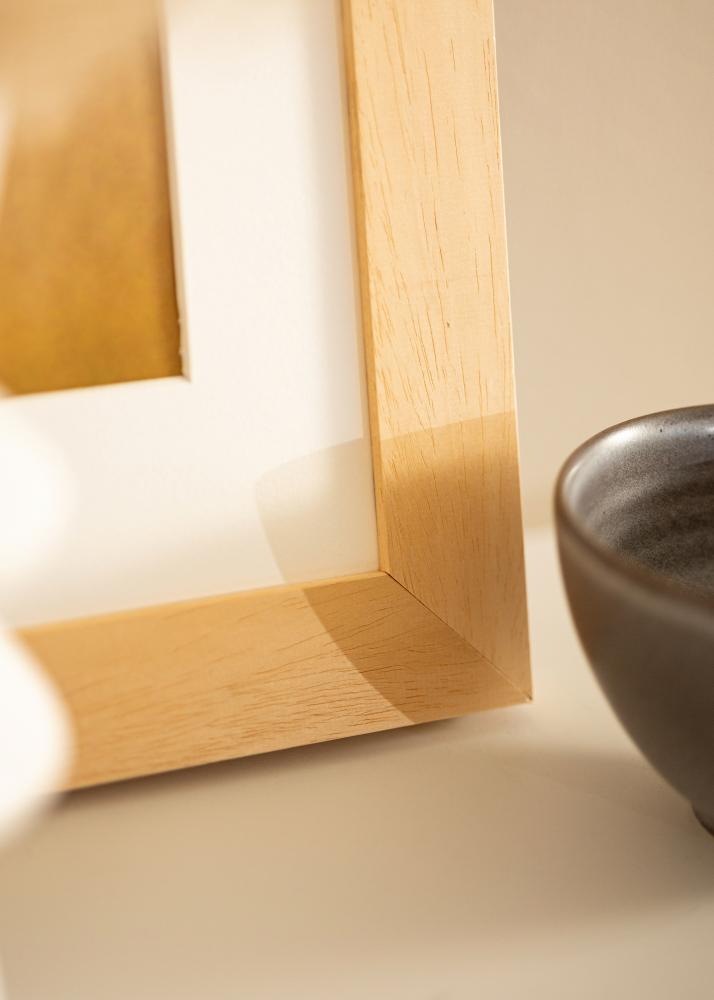 Рамка Juno дърво 40x50 cm - Паспарту Бяло 27,5x37 cm