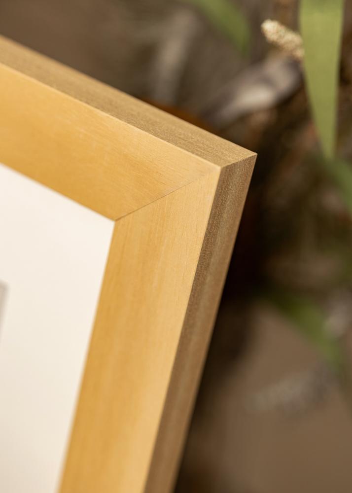 Рамка Juno дърво 40x50 cm - Паспарту Бяло 27,5x37 cm