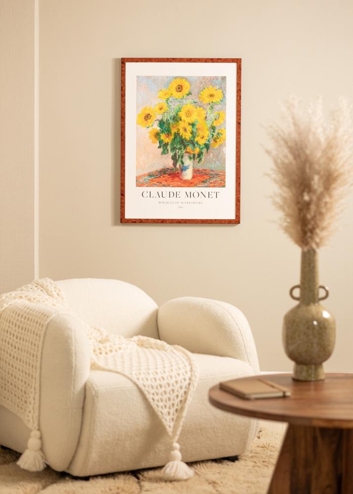 Рамка Hermes Орех 42x59,4 cm - Паспарту Бяло 25x38 cm