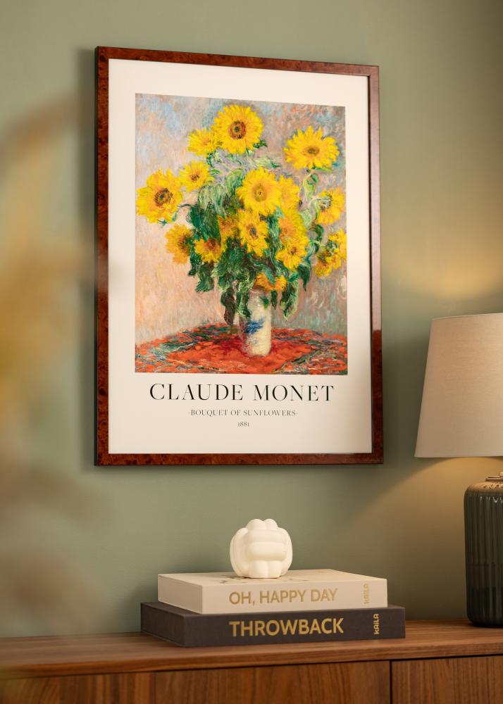 Рамка Hermes Орех 42x59,4 cm - Паспарту Бяло 25x38 cm