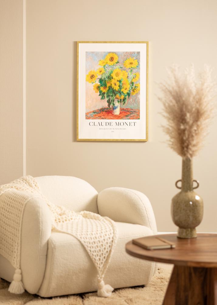 Рамка Ares злато 50x60 cm - Паспарту Бяло 16x20 inches