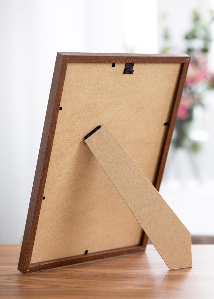 Рамка Modern горещ кафяво 20x30 cm - Паспарту Бяло 15x21 cm