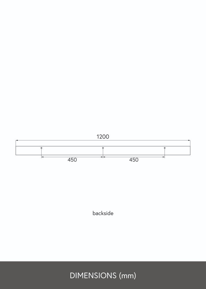 KAILA Рафт за картини Черен 120 cm