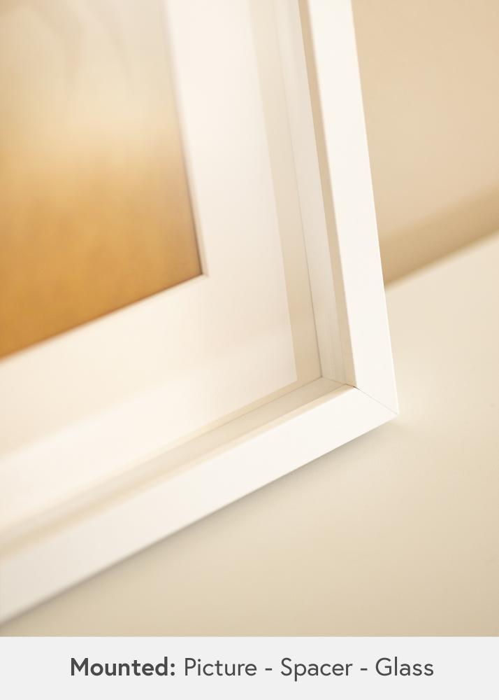 BGA Box рамка Бяла 50x70 cm - Паспарту Бяла 42x59.4 cm