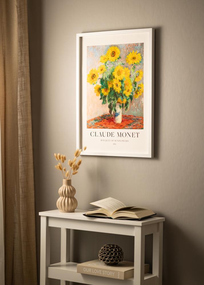 BGA Box рамка Бяла 50x70 cm - Паспарту Бяла 42x59.4 cm