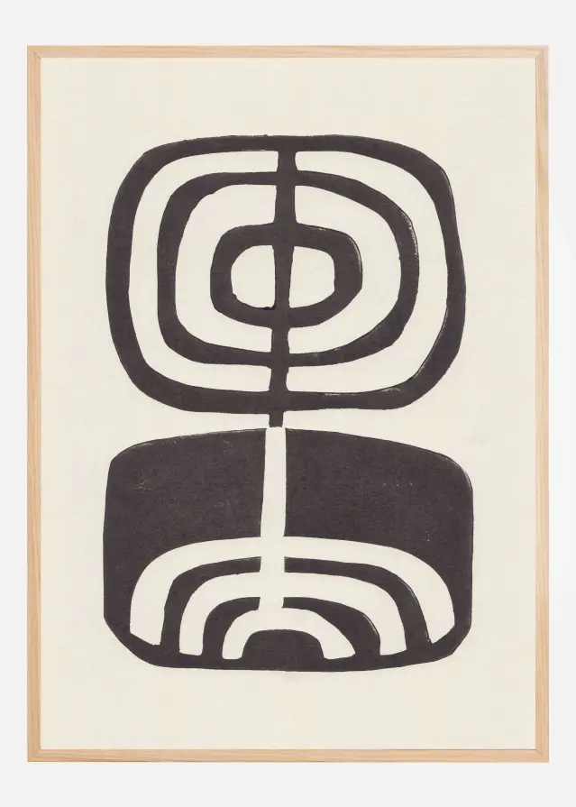 Modern Plant / Lino Print Постер