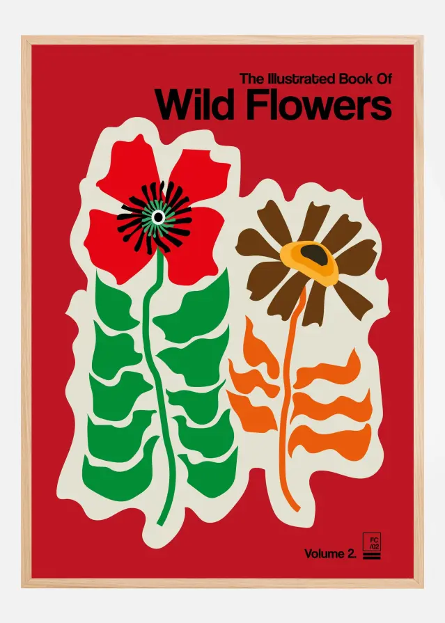 The Illustrated Book Of Wild Flowers Vol.2 Red Постер