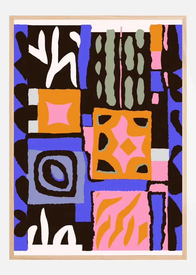 Purple Peru Pattern Постер