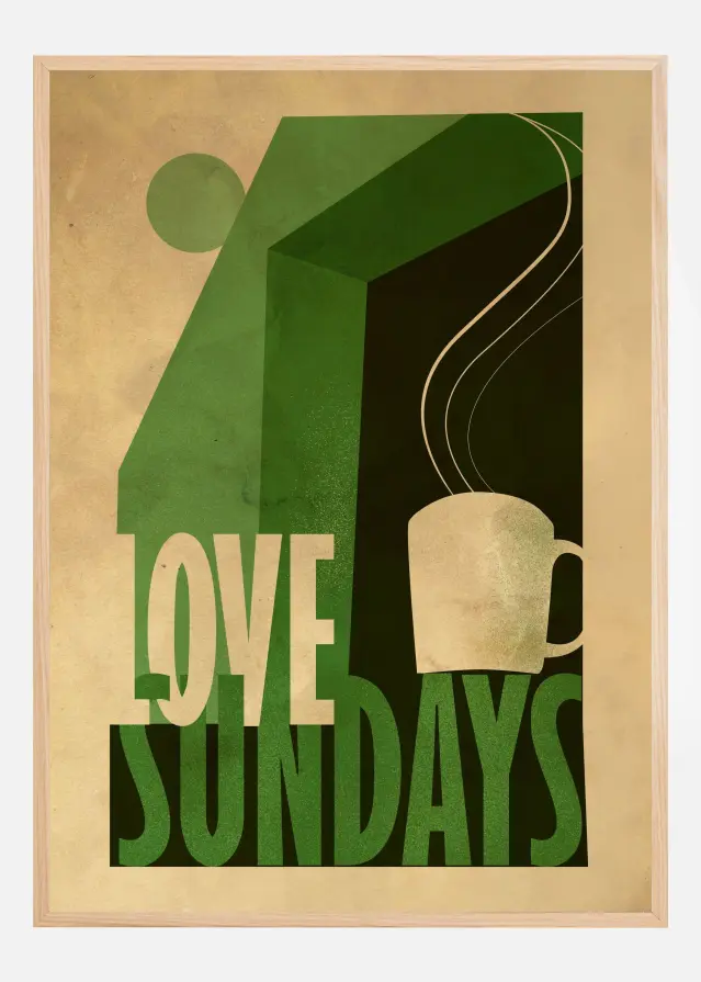 Love Sunday print Постер