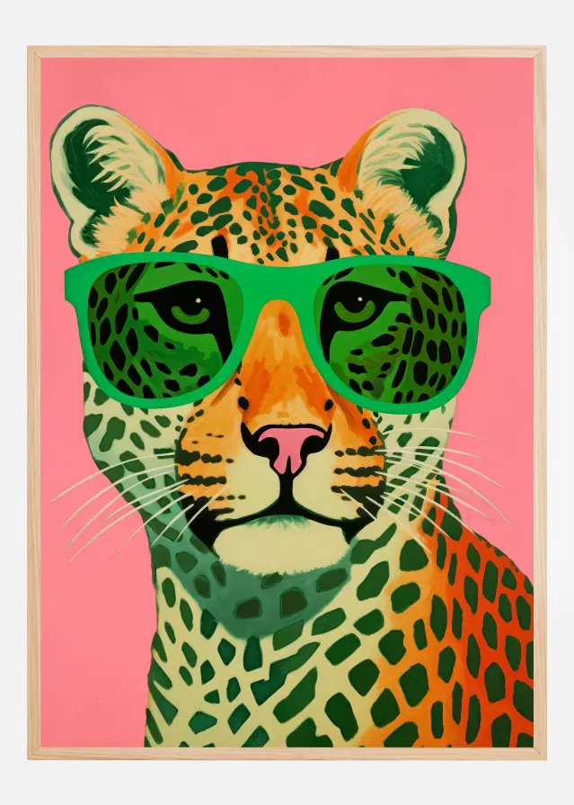 Leo With Glasses Постер