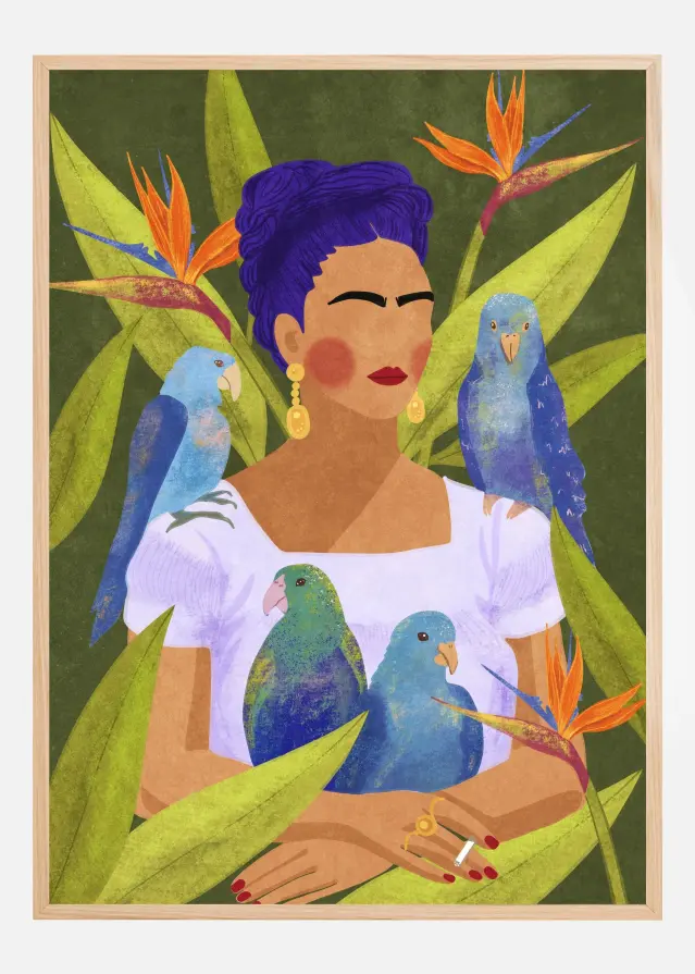 Frida and birds Постер