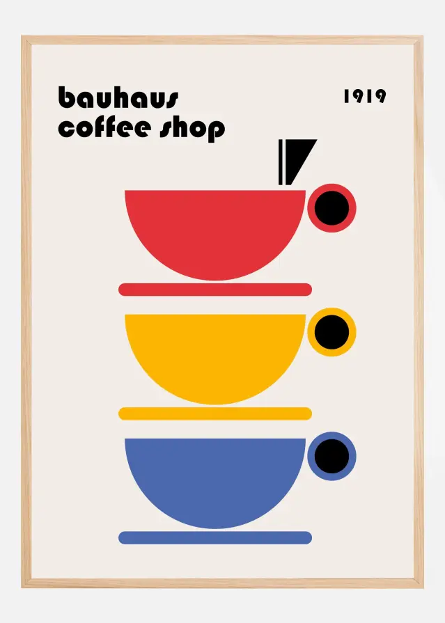 Bauhaus Coffee Minimalist Постер