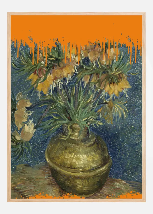 Collage Sunflowers and the splash Van Gogh Постер