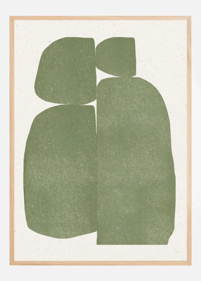 Green Stones Composition Постер