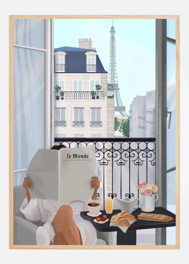 Paris Balcony Постер