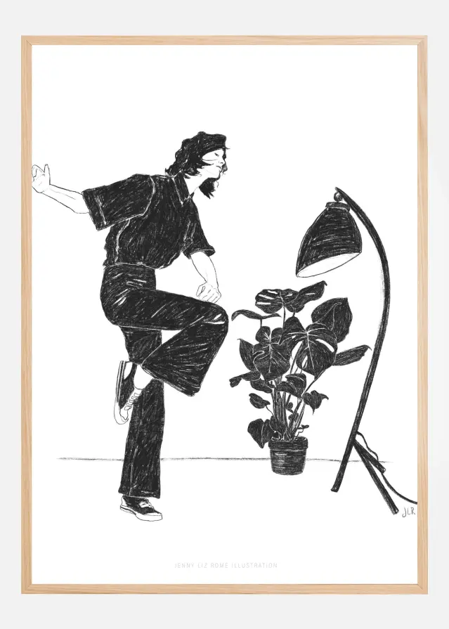 Jlr Dancingathome4 Blackandwhite Copy Постер