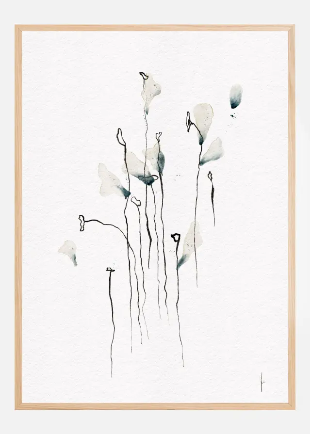 COLORED BY THE SKY digital watercolor painting Постер