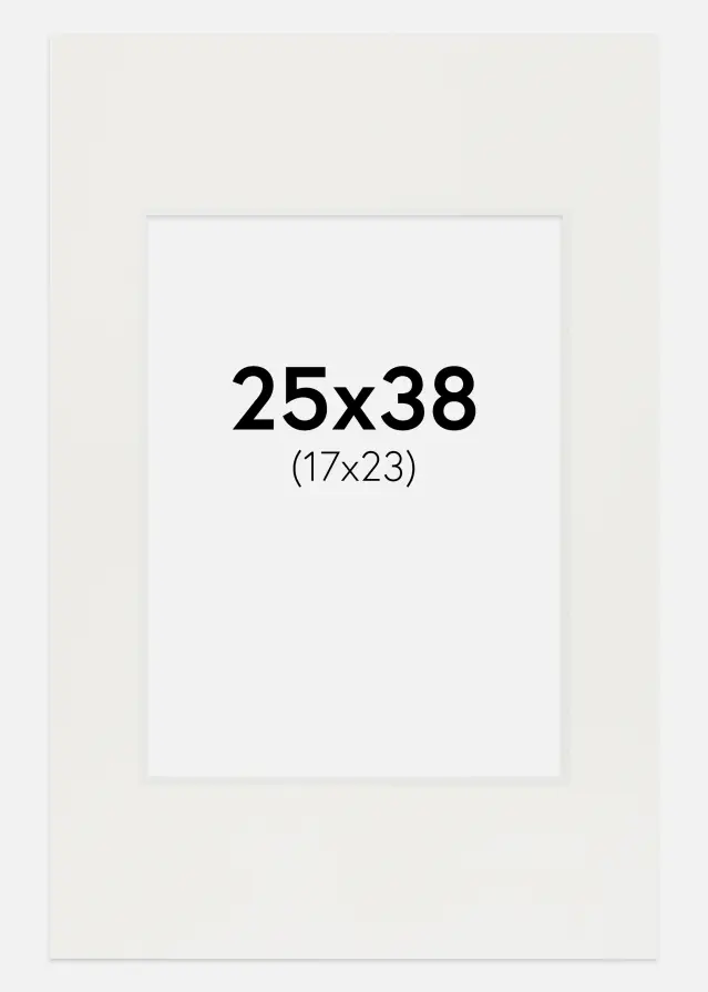 Паспарту бяло 3 mm Бяло ядро 25x38 cm (17x23)