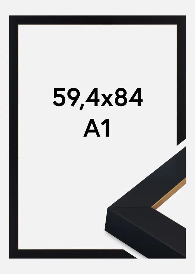 Рамка Sussex Акрилно стъкло Черен/Златен 59,4x84,1 cm (A1)