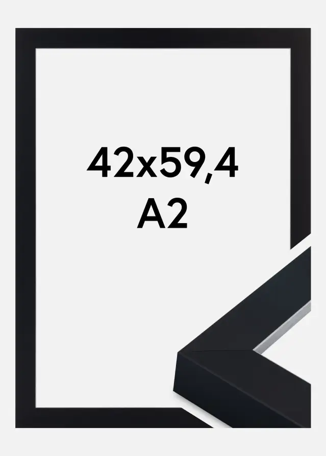Рамка Sussex Акрилно стъкло Черен/Сребърен 42x59.4 cm (A2)