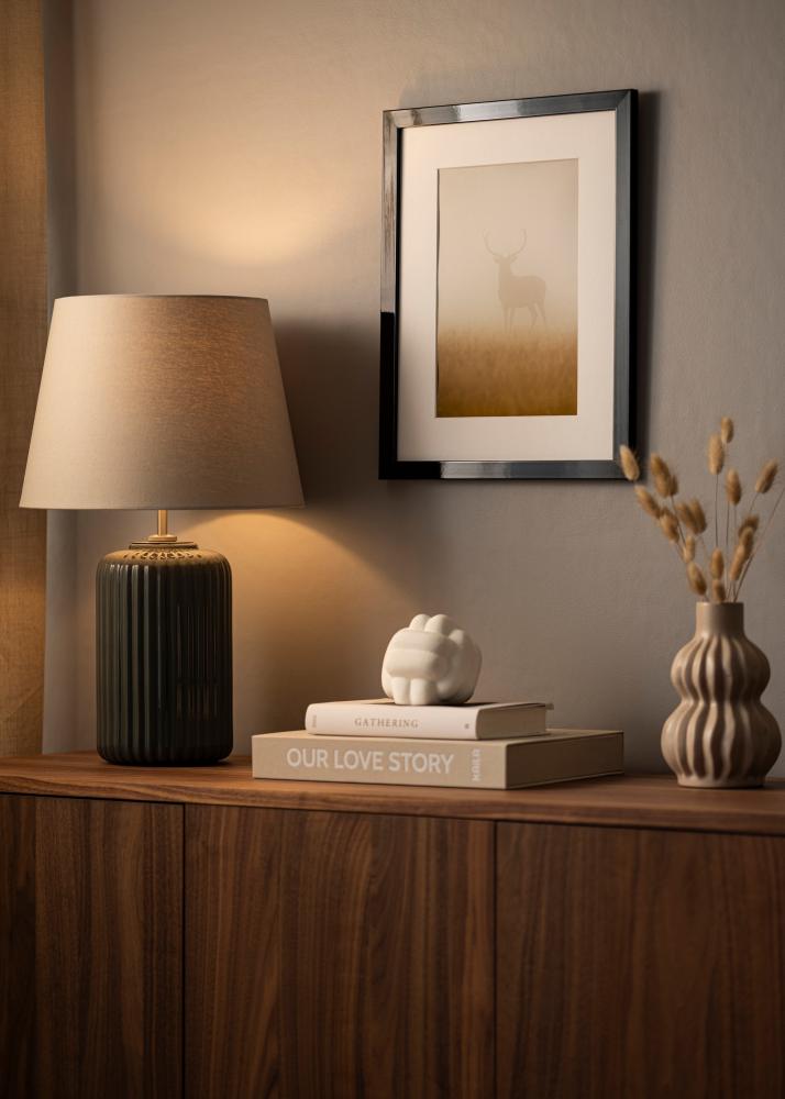 Рамка Uppsala Черно Силен гланц - произволен размер