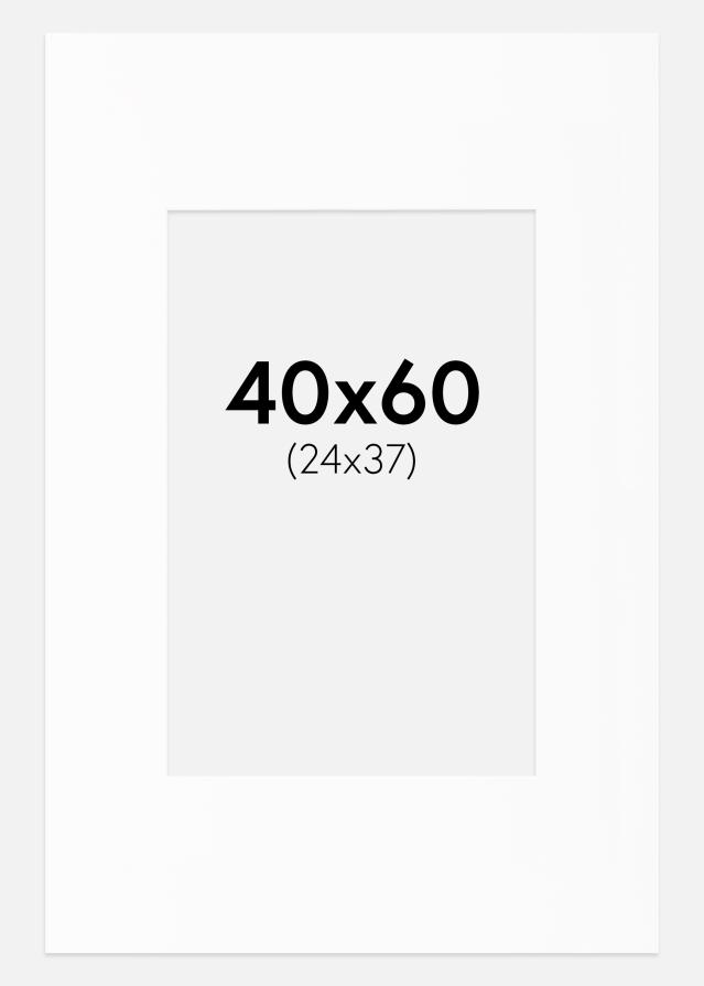 Паспарту бяло Стандартен Бяло ядро 40x60 cm (24x37)