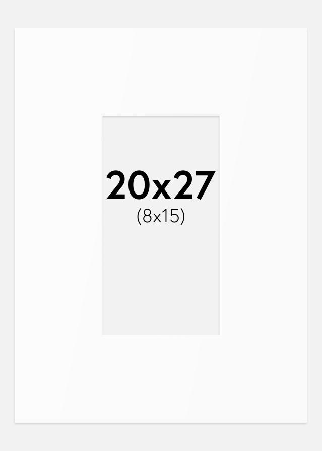 Паспарту Бял Стандарт (Бяло Ядро) 20x27 cm (8x15)