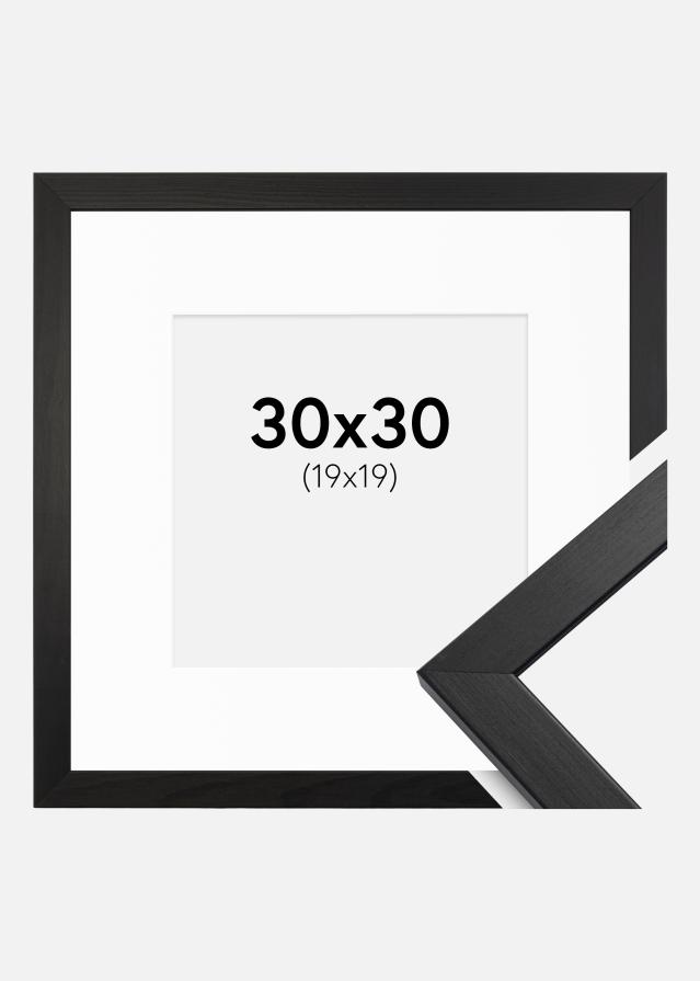 Рамка Стилен Черно 30x30 cm - Паспарту бяло 20x20 cm