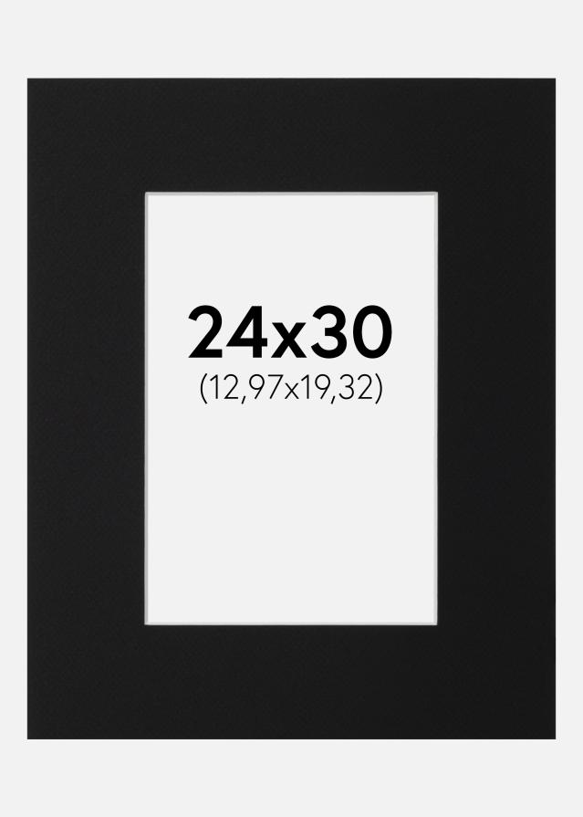 Паспарту Черен Стандарт (Бяло Ядро) 24x30 cm (12,97x19,32)