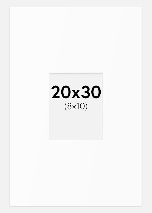 Паспарту Бял Стандарт (Бяло Ядро) 20x30 cm (8x10)