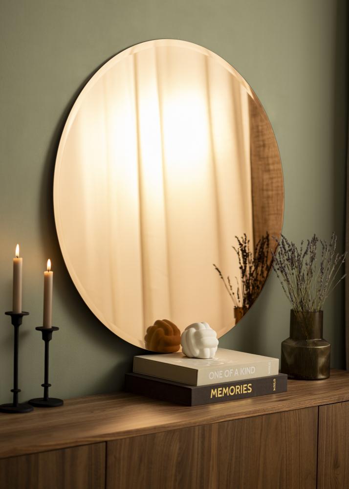 KAILA Кръгъл Огледало Rose Gold Deluxe 90 cm Ø